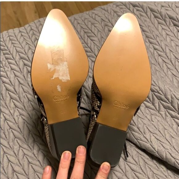 Chloe leather snakeskin Reilly ankle boot - Picture 2 of 4